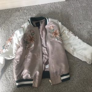 Floral bomber jacket